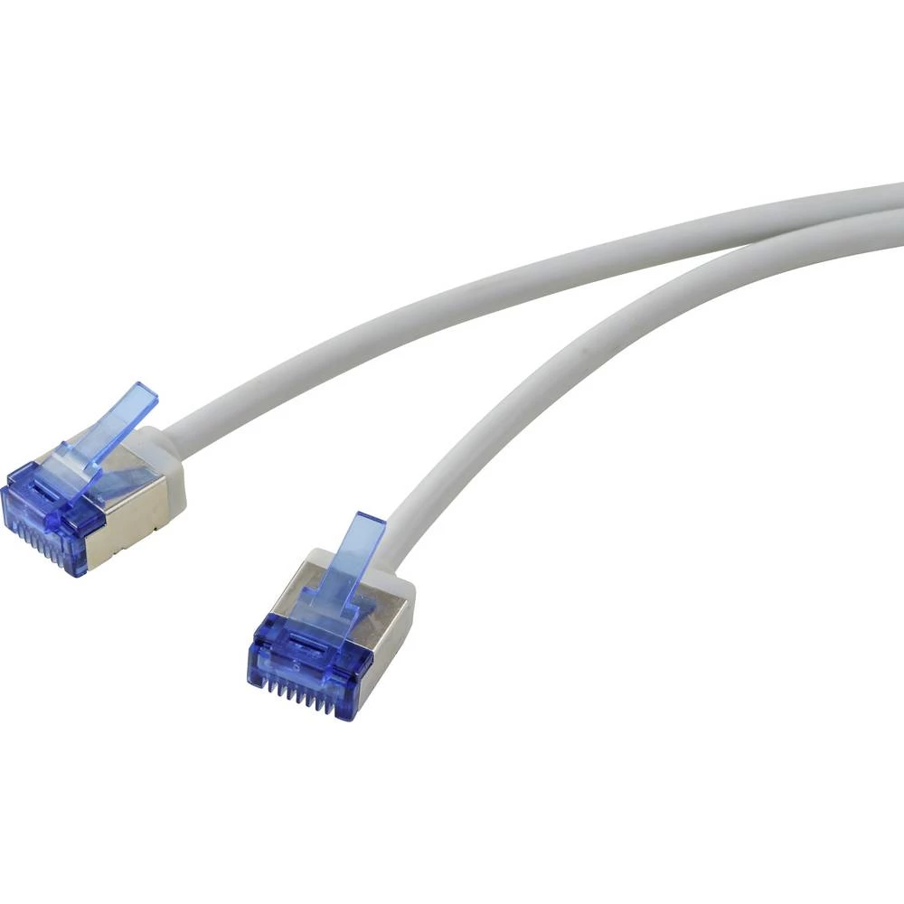 Renkforce RF-7116934 RJ45 spojnica mrežni kabel, Patch kabel CAT 6a 10.00 m siva (RAL 7035) 1 kom. slika