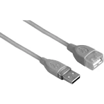 USB 2.0 produžni kabel Hama [1x USB 2.0 utikač A - 1x USB 2.0 A] 1.8 m siva, pozlaćeni utični kontakti