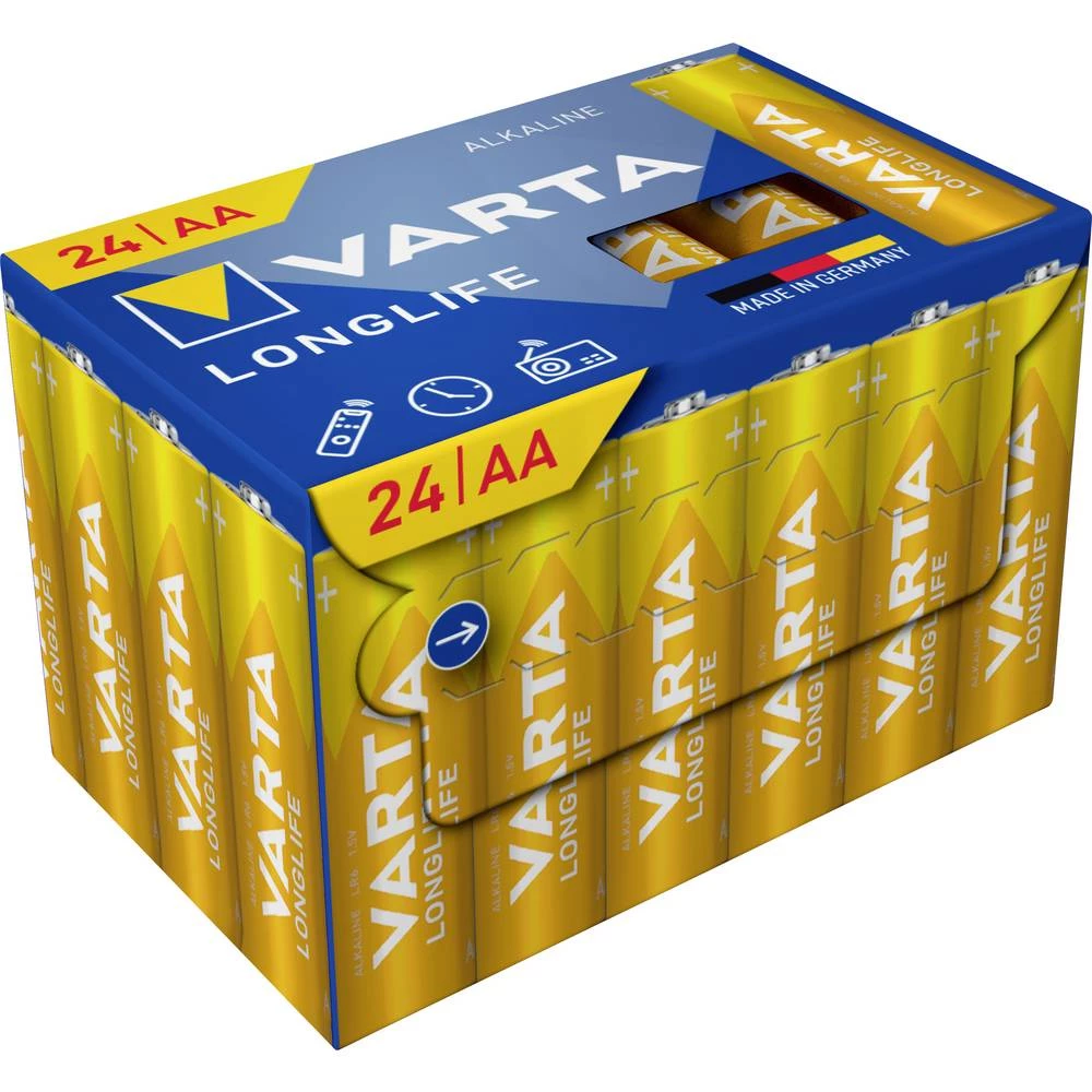 Varta VARTA Longlife AA Cube Pack24 mignon (AA) baterija alkalno-manganov 1.5 V 24 St. slika