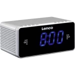 UKW Radio budilica Lenco CR-520 AUX, UKW, USB Funkcija punjenja baterije Srebrna