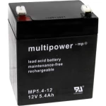 Olovni akumulator 12 V 5.4 Ah multipower PB-12-5,4-4,8 MP5,4-12 Olovno-koprenasti (Š x V x d) 90 x 107 x 70 mm Plosnati priključ