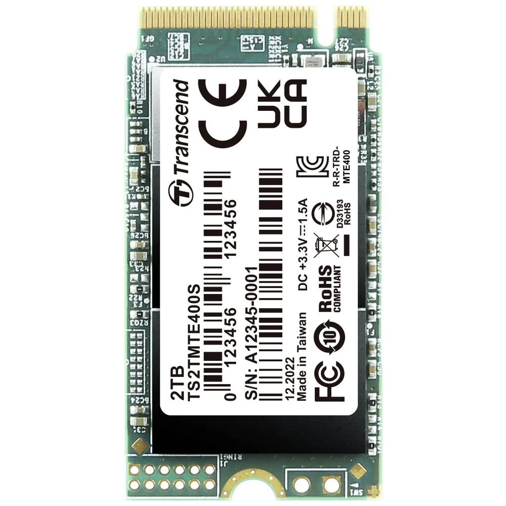 Transcend MTS400S 2 TB unutarnji M.2 PCIe SSD PCIe nvme 3.0 x4 maloprodaja TS2TMTE400S slika