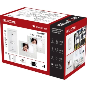 Bellcome VKM.P2F3.T3S4.BLW04 video portafon za vrata žičani kompletan set 14-dijelni bijela slika