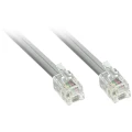 LINDY ISDN priključni kabel [1x RJ10-muški konektor 4p4c - 1x RJ10-muški konektor 4p4c] 10 m siva slika