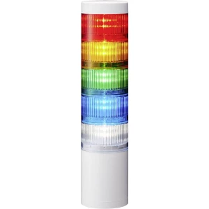 Signalni toranj LED Patlite LR7-502WJNW-RYGBC 5-bojno, Crvena, Žuta, Zelena, Plava boja, Prozirna 5-bojno, Crvena, Žuta, Zelena, slika