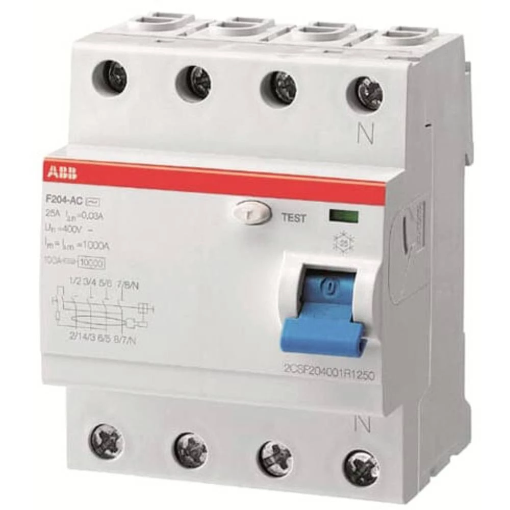 ABB 2CSF204101R2400 F204 A-40/0,1 FID zaštitna sklopka A 4-polni 40 A 0.1 A 400 V slika