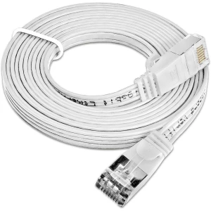 LAN (RJ45) Mreža Priključni kabel CAT 6 U/FTP 0.25 m Bijela plosnati Slim Wirewin slika