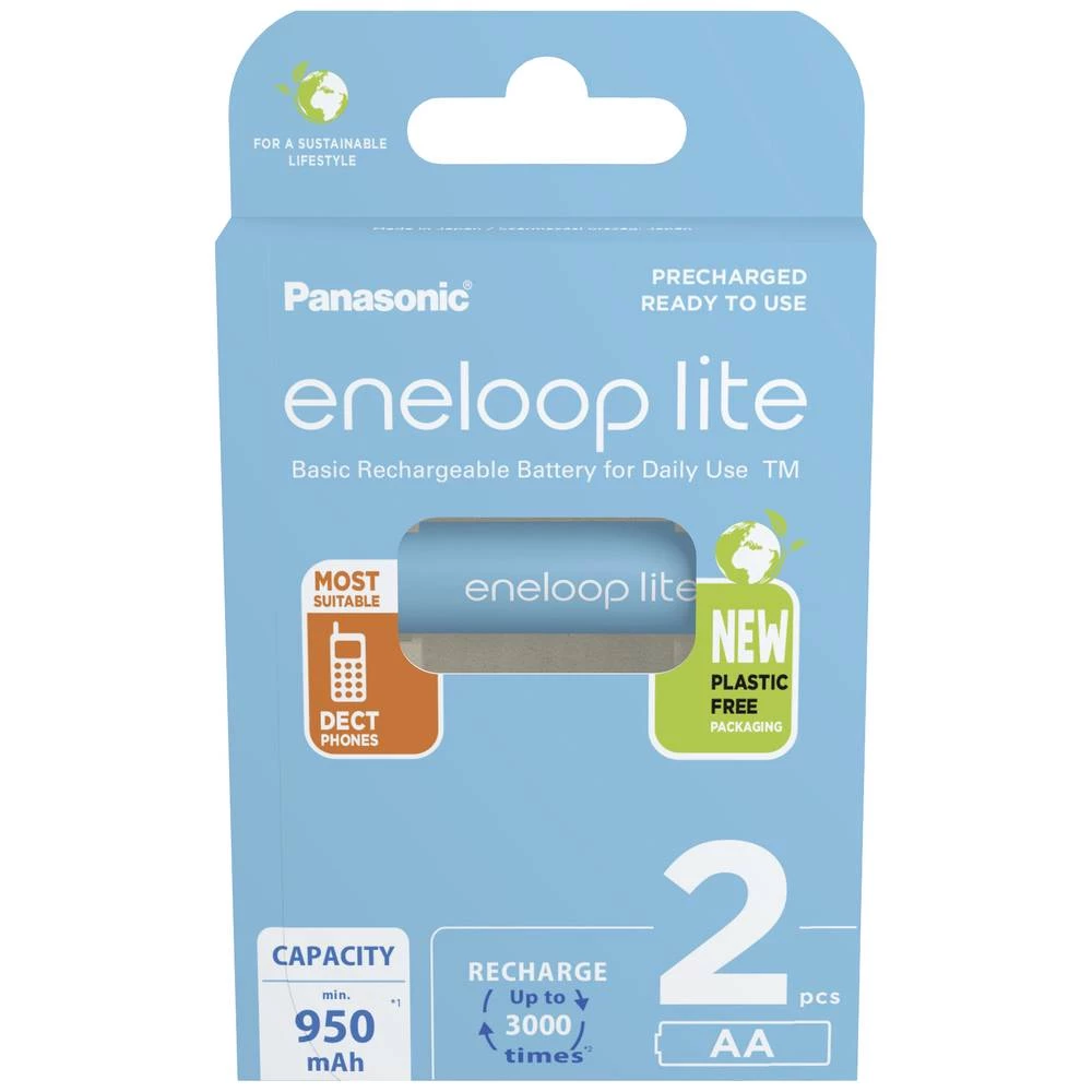 Panasonic eneloop lite HR06 mignon (AA) akumulator NiMH 1000 mAh 1.2 V 2 St. slika