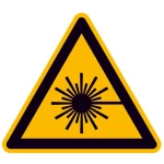 Warnschild Laser  Folie selbstklebend   25 mm ISO 7010 44 St.