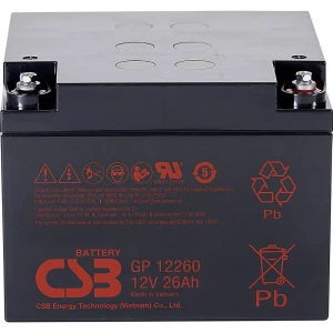 CSB Battery GP 12260 Standby USV GP12260B1 olovni akumulator 12 V 26 Ah olovno-koprenasti (Š x V x D) 166 x 125 x 175 mm slika
