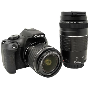Canon EOS 2000D EF-S 18-55 IS II Kit digitalni slr fotoaparat uklj. ef-s 18-55 mm is ii 24.1 Megapiksela crna optičko tražilo, s ugrađenom bljeskalicom, WiFi, Full HD video, živa slika slika