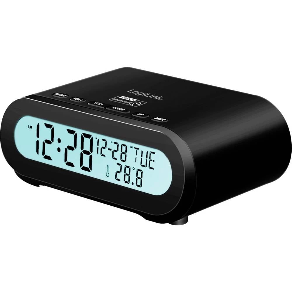 LogiLink SC0121 radio sat FM USB osjetljive tipke, funkcija alarma crna slika