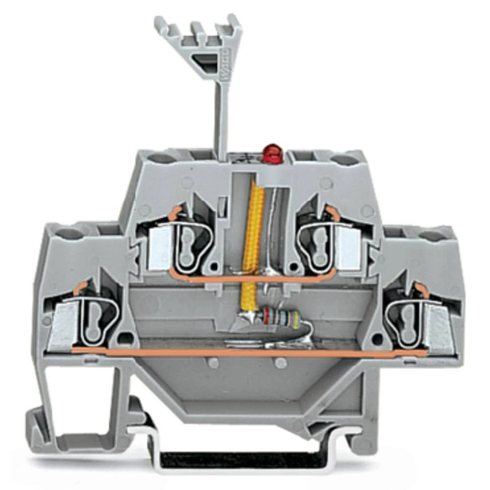 WAGO 280-943/281-413 dvokatna LED stezaljka 5 mm opruga Dostupnost: l siva 50 St. slika