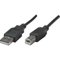 Manhattan USB kabel USB 2.0 USB-A utikač, USB-B utikač 50.00 cm crna zaštićen s folijom, UL certificiran, pozlaćeni kontakti 374507 slika