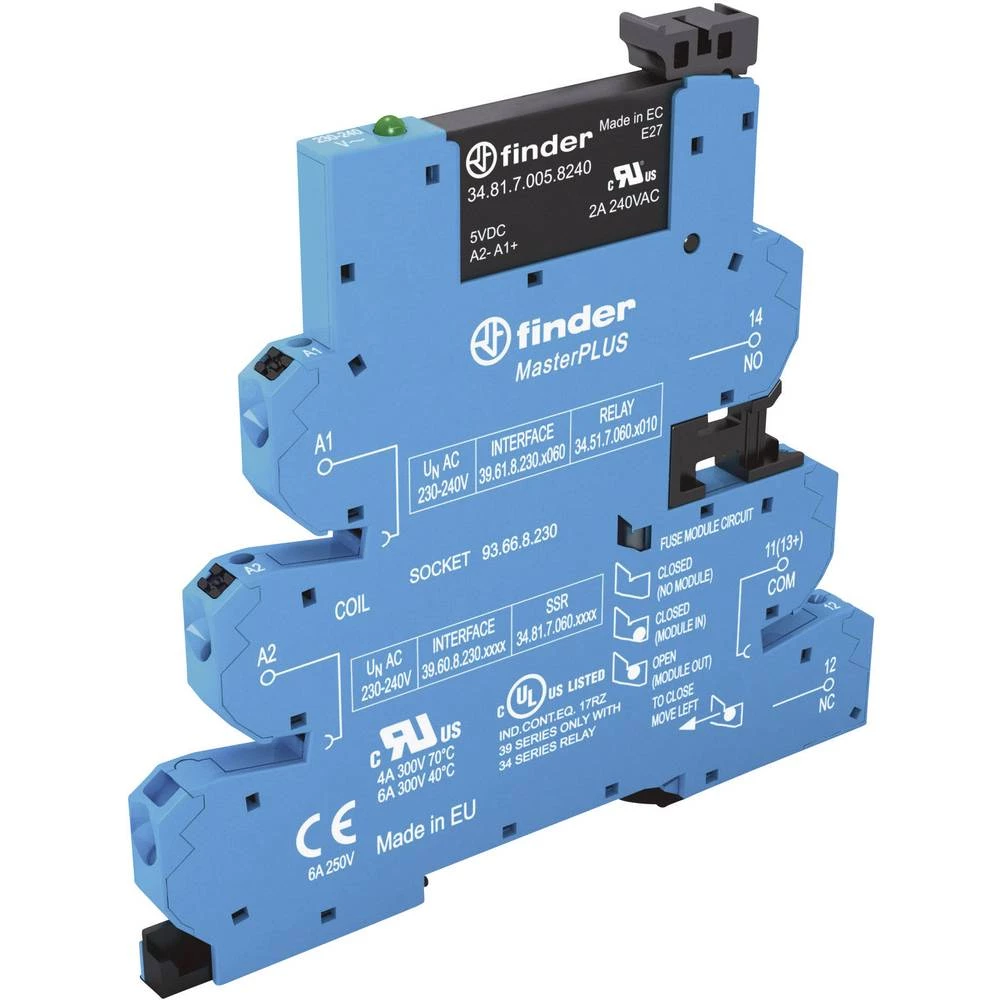 Poluvodički relej 10 ST Finder 39.60.7.012.9024 Učitaj struje (maks.): 2 A Preklopni napon (maks.): 24 V/DC slika