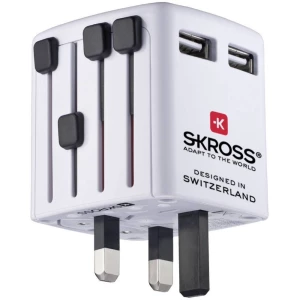 Skross World USB Charger 1.302330 USB punjač utičnica Izlazna struja maks. 2400 mA 2 x USB s UK adapterom slika
