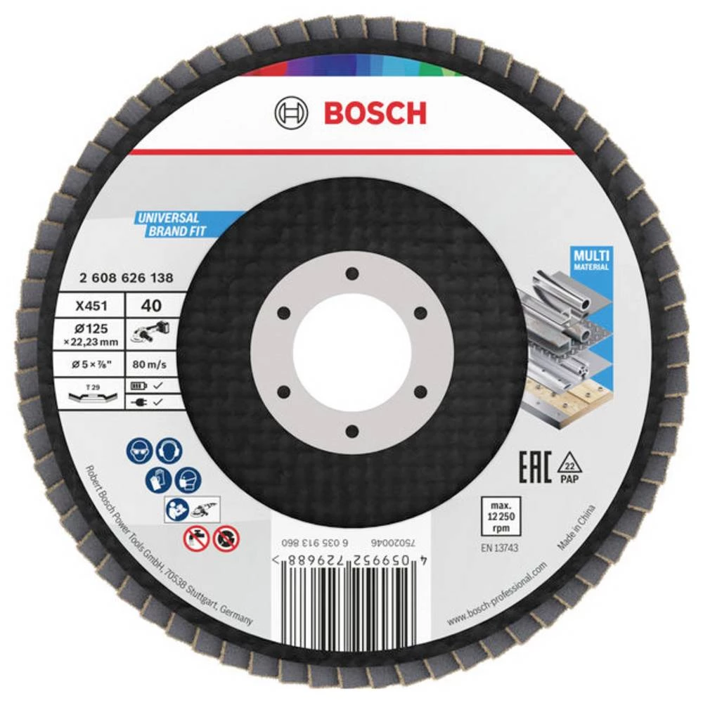 Bosch Accessories 2608626145 lamelna brusna ploča promjer 125 mm Promjer bušotine 22.23 mm 1 kom. slika