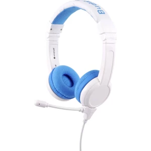 onanoff    BuddyPhones®        za djecu    on ear stereo-headset    na ušima    ograničenje glasnoće, sklopive, slušalice s mikrofonom, otporne na znojenje    plava boja slika