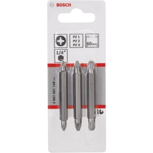 Bosch Accessories 3-dijelni set dvostranih nastavaka - PZ1, PZ2, PZ3; PZ1, PZ2, PZ3; 60 mm 2607001749 dužina 60 mm slika