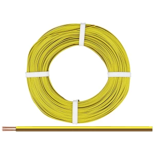 Donau Elektronik 250-38-25 pletenica 2 x 0.50 mm² žuta, smeđa boja 25 m slika