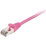 Equip 605586 RJ45 mrežni kabel, Patch kabel cat 6 S/FTP 10 m ružičasta pozlaćeni kontakti 1 St.