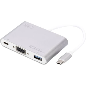 Digitus DA-70839 2+1 ulaza USB 3.0 Hub Sa USB-C utikačem, S portom za brzo punjenje, S aluminijskim kućištem Aluminij slika