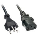 LINDY struja priključni kabel [1x švicarski utikač - 1x ženski konektor iec c13, 10 a] 0.7 m crna slika