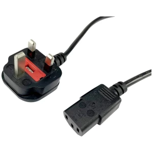 Equip 112300 Kabel za napajanje crni 2m BS 1363 C13 spojnica Equip struja priključni kabel 2 m crna slika