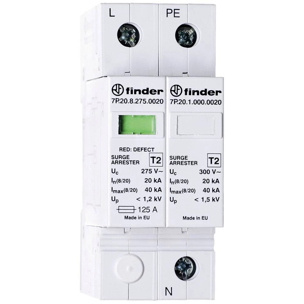 Finder 7P.22.8.275.0020 odvodnik za prenaponsku zaštitu Zaštita od prenapona za: razdjelni ormar 1 St. slika