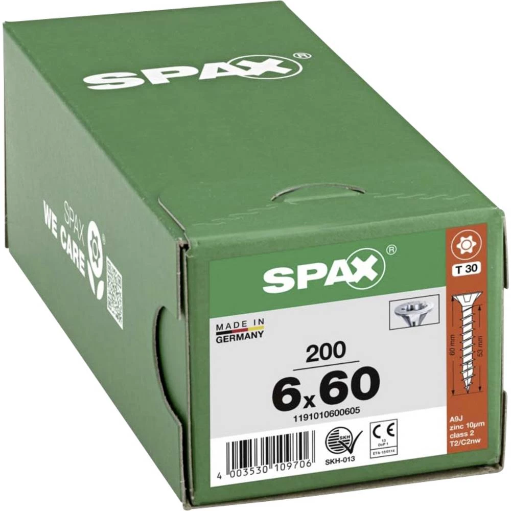 SPAX 1191010600605 R 88091 Senkkopf/T-STAR vijak za drvo 6 mm 60 mm T-STAR plus čelik WIROX 200 kom. slika