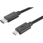 ednet USB 3.1 Priključni kabel [1x USB 3.1 muški konektor AC - 1x Muški konektor USB 3.0 tipa Micro B] 1.8 m Crna Okrugli, utika
