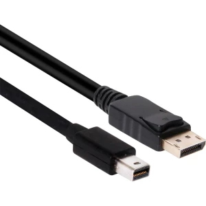 club3D DisplayPort Priključni kabel [1x Muški konektor Mini DisplayPort - 1x Muški konektor DisplayPort] 2 m Crna slika