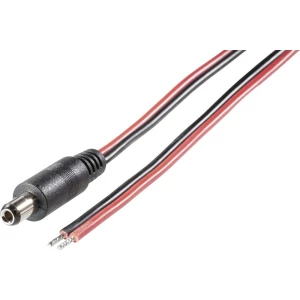 TRU COMPONENTS Niskonaponski priključni kabel Niskonaponski adapter-Slobodan kraj 5.5 mm 2.1 mm 2 m 100 ST slika
