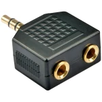 LINDY 35625  utičnica audio adapter [2x priključna doza za 3,5 mm banana utikač - 1x 3,5 mm banana utikač] crna