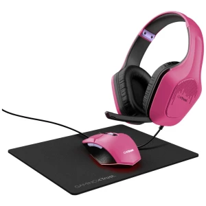 Trust GXT 790P 3-in-1 gaming miš i set slušalica USB optički ružičasta osvjetljen slika
