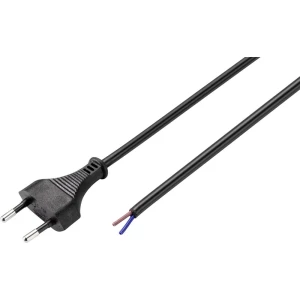 Kabel za napajanje Euro utikač (ravni)/otvoreni kraj, 1,5 m, crni Sygonix SY-5044226 struja priključni kabel  crna 1.50 m slika