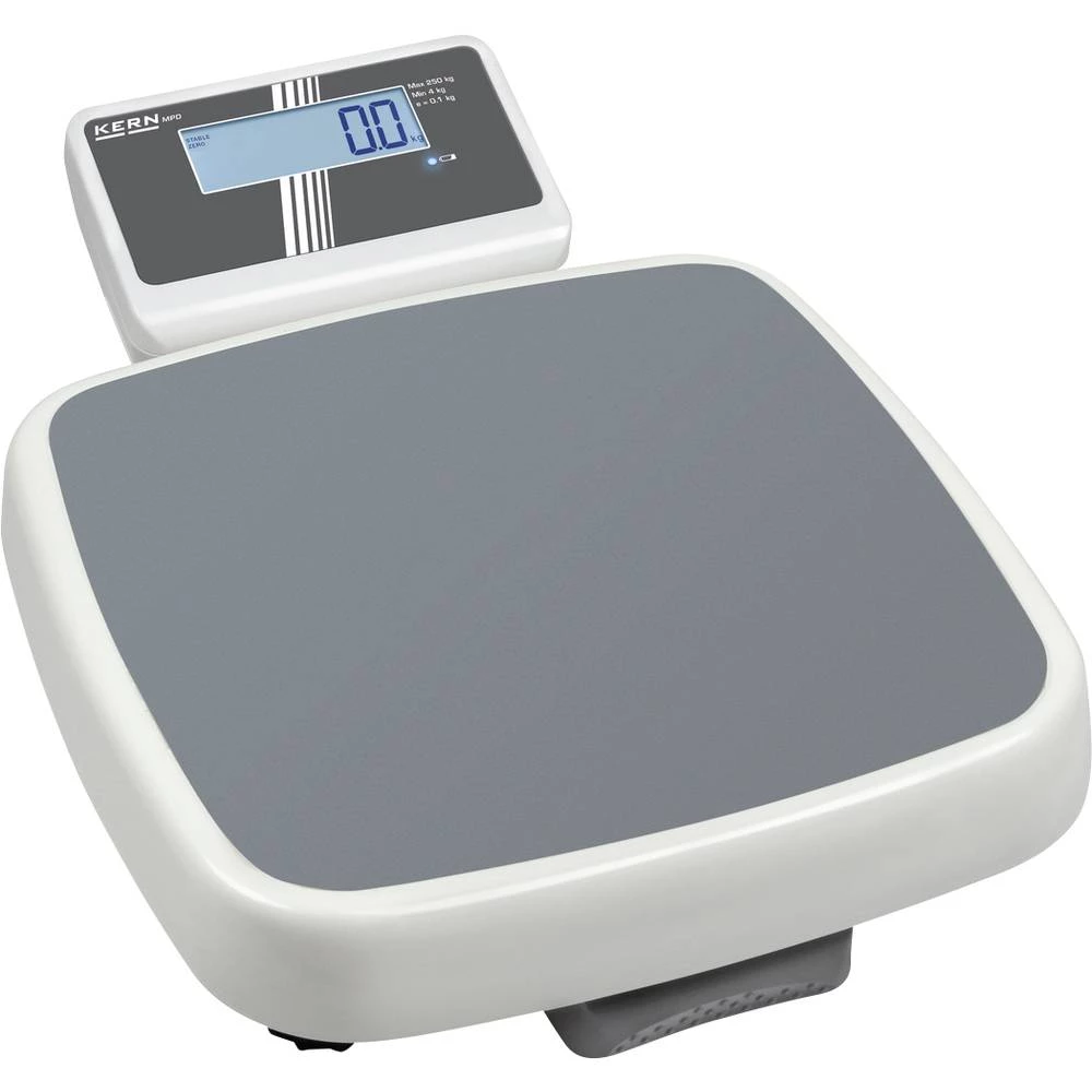 Kern osobna vaga digitalni Opseg mjerenja (kg)=250 kg bijela, siva provjerljiva, može se kalibrirati slika