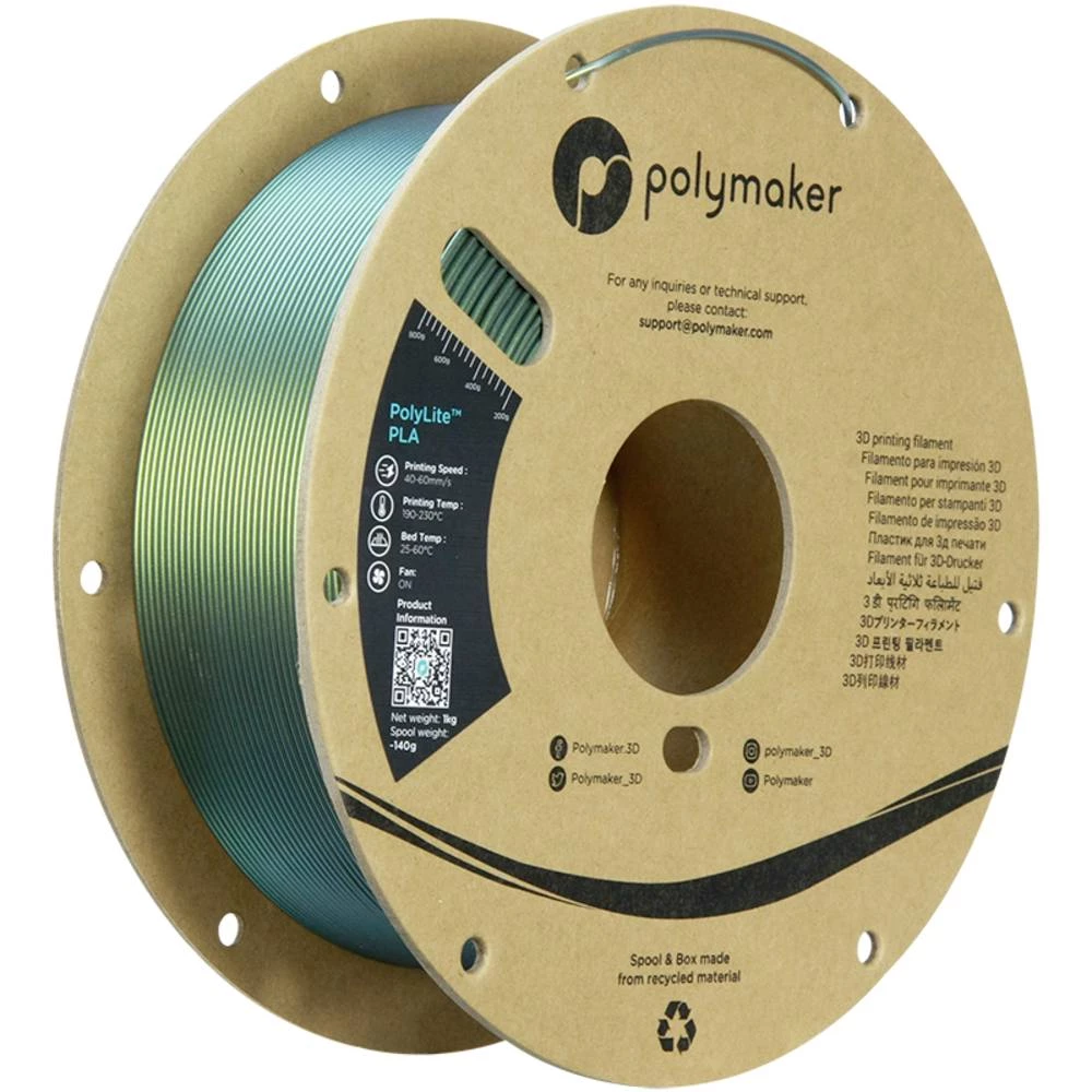 Polymaker PA02087 Starlight 3D pisač filament PLA višebojni, promjena boje 1.75 mm 1000 g Starlight Aurora PolyLite™ 1 S slika