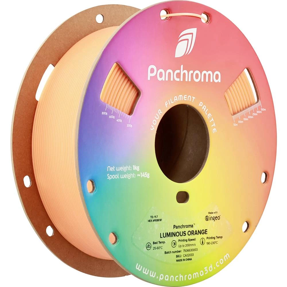 Polymaker CA02033 Panchroma™ Luminous 3D pisač filament PLA naknadno svjetleći 1.75 mm 1000 g narančasta 1 kom. slika