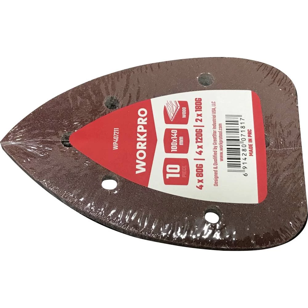 WorkPro WP407211 brusni papir (D x Š) 140 mm x 90 mm 10 kom. slika
