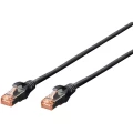 Digitus DK-1644-050/BL RJ45 mrežni kabel, Patch kabel cat 6 S/FTP 5.00 m crna bez halogena, upleteni parovi, sa zaštitom za nosić, vatrostalan 1 St. slika