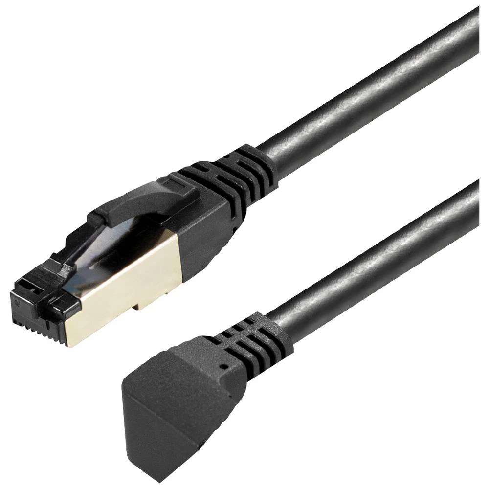 Maxtrack TI 48-0,5 L RJ45 mrežni kabel, Patch kabel  S/FTP 0.50 m crna  1 St. slika
