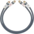 Cinch audio priključni kabel [2x muški cinch konektor - 2x muški cinch konektor] 0.50 m antracitna boja pozlaćeni kontakti Oehlbach NF 14 MASTER slika