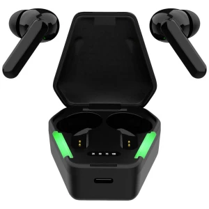 STREETZ TWS-115 igre In Ear Headset Bluetooth® stereo crna  indikator napunjenosti baterije, slušalice s mikrofonom, kontrola glasnoće, kontrola na dodir slika