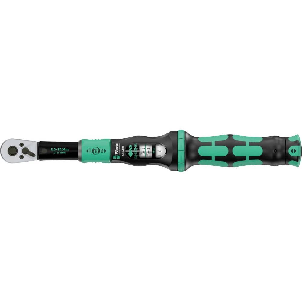 Wera Click-Torque Lock A 5 05075690001 momentni ključ s preklopnom račnom 1/4" (6.3 mm) 2.5 - 25 Nm slika