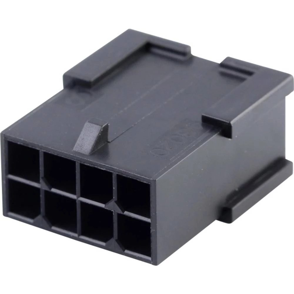Molex 430200811 Micro-Fit 3.0 Plug Housing, Dual Row, 8 Circuits, UL 94V-2, Glow-Wire Capable, Black slika