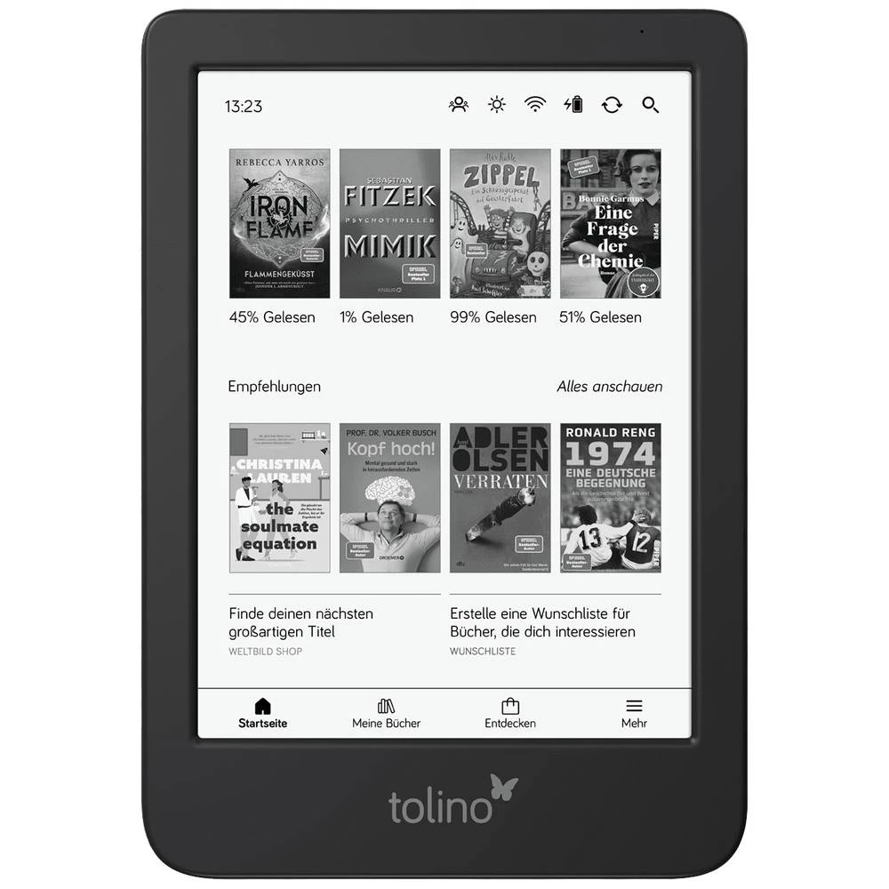 Tolino shine eBook-čitač 15.2 cm (6 palac) crna slika