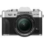 Sistemska kamera Fujifilm X-T30 XF18-55 mm 26.1 MPix Srebrna Zaslon osjetljiv na dodir, Elektroničko tražilo, Nagibni zaslon, Wi