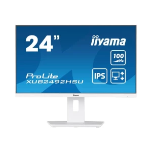 Iiyama XUB2492HSU-W6 LED zaslon Energetska učinkovitost 2021 D (A - G) 60.5 cm (23.8 palac) 1920 x 1080 piksel 16:9 0.4 slika