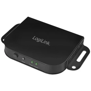 LogiLink CV0142 1 prema 2 HDMI razdjelnik s aluminijskim kućištem, sa statusnom led 3840 x 2160 piksel crna slika